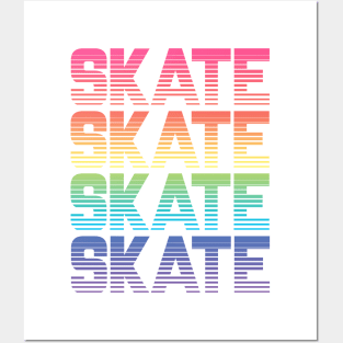 Rainbow Gradient Skate Posters and Art